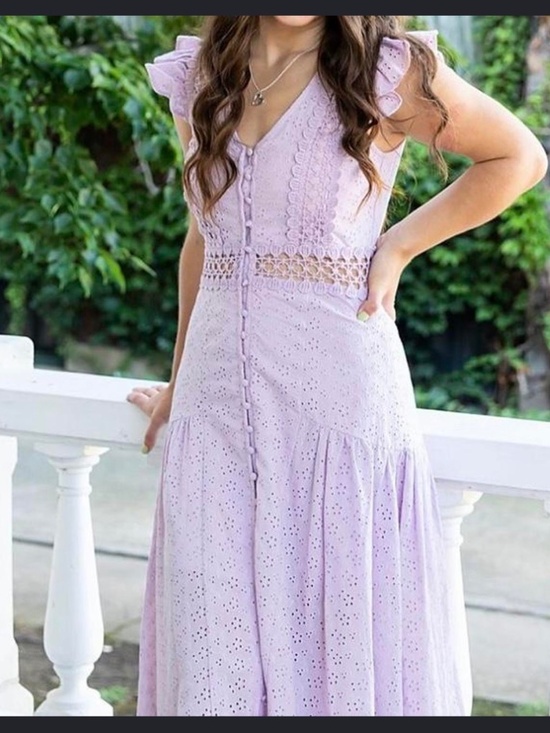 Altar'd State Dresses & Skirts - Lilac eyelet Altered State dress size large